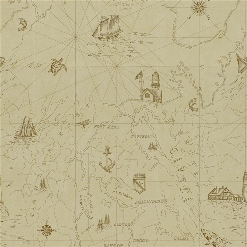 Shipping Lanes Map Parchment