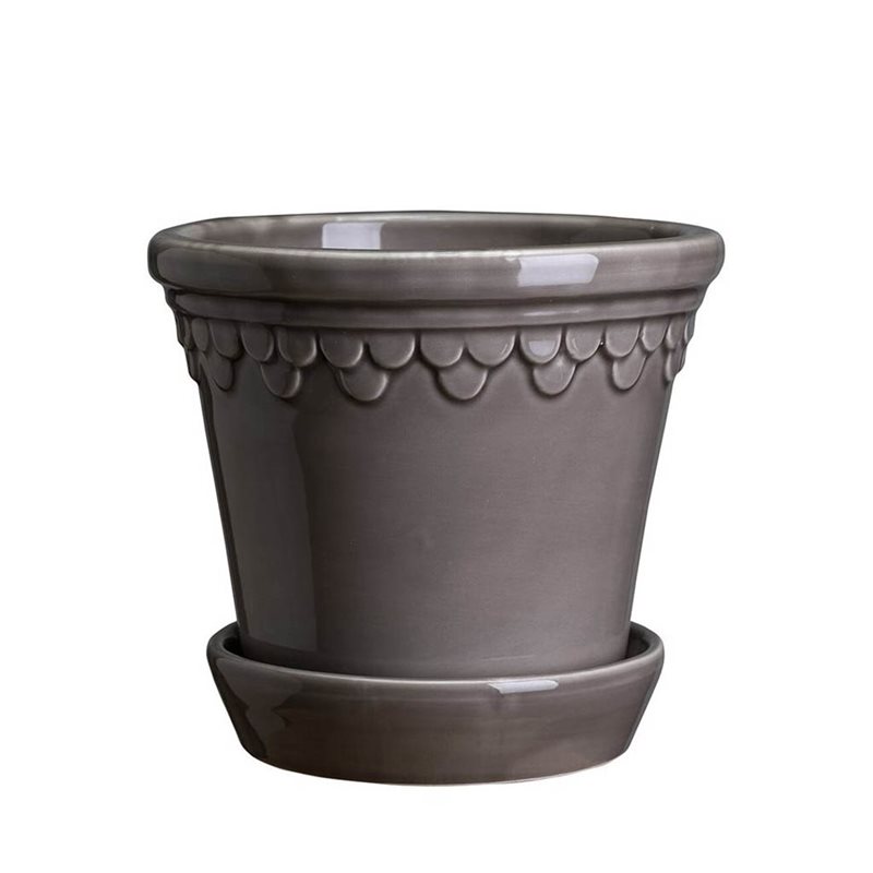 Köpenhamn kruka grå ink fat