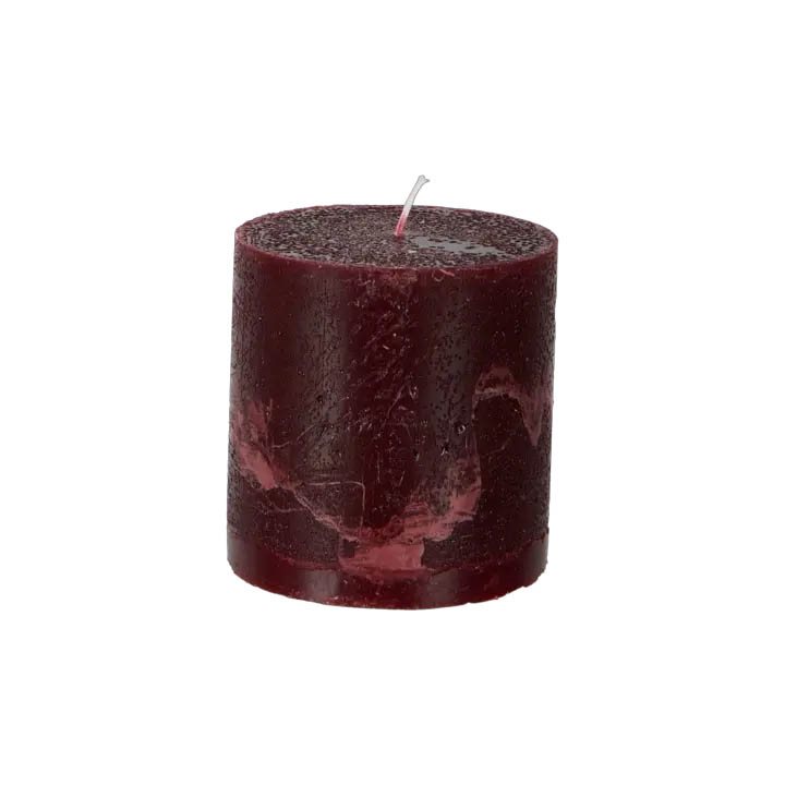 Blockljus Bordeaux 10x10 cm