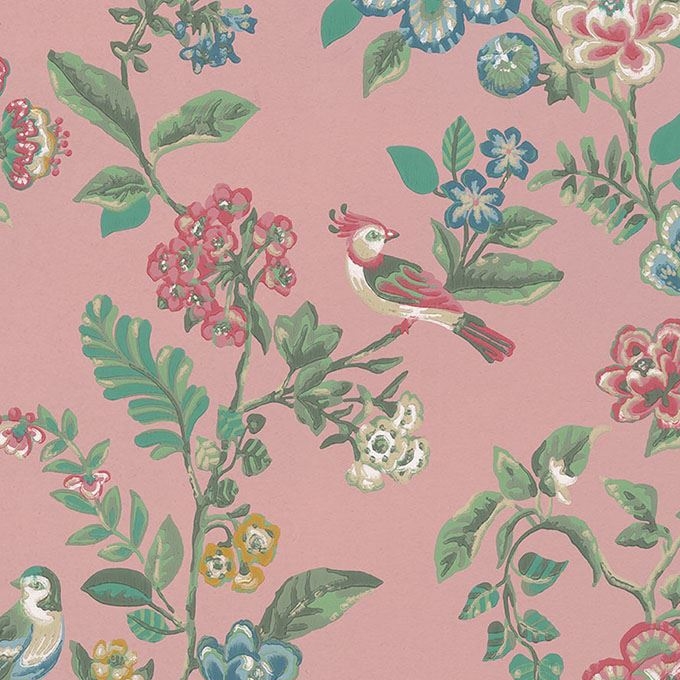 Botanical print soft pink