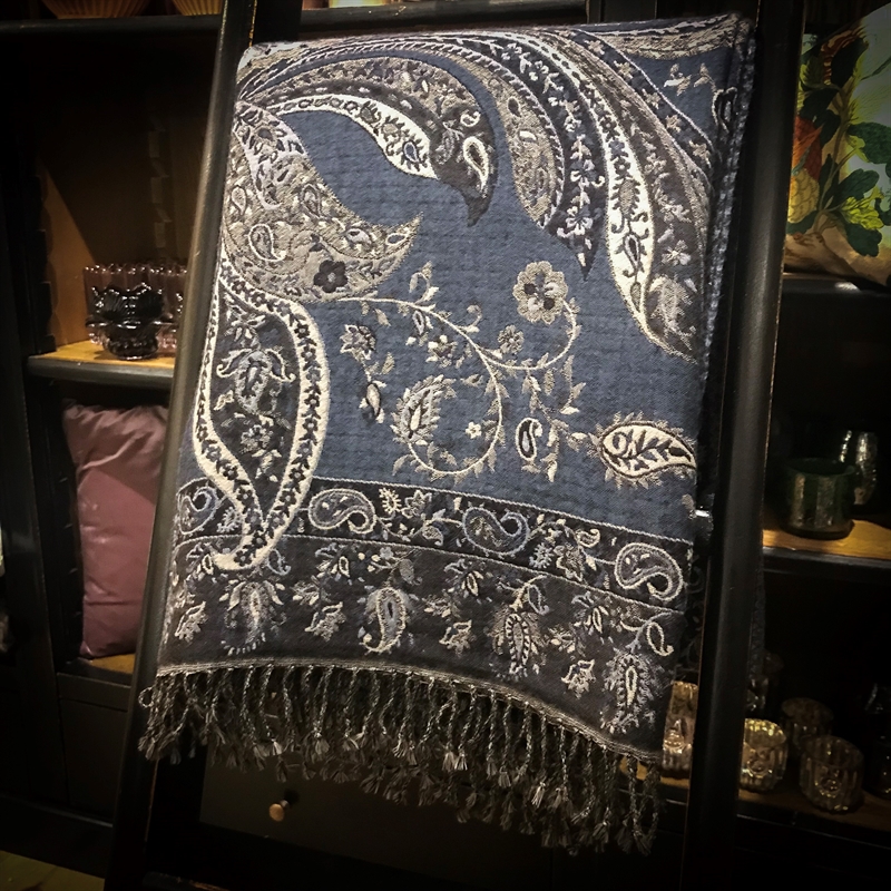 Paisley blue pläd