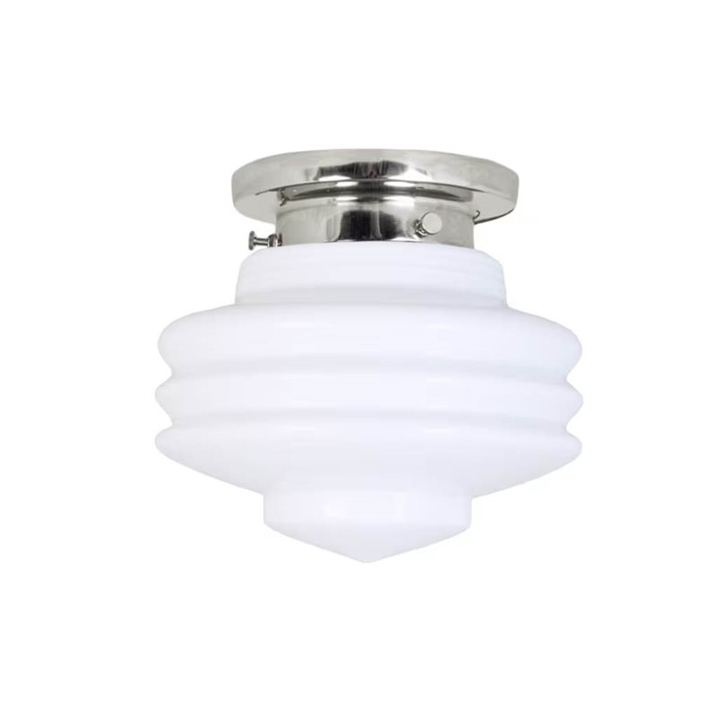 Badrumslampa Tak Valter Nickel/Opal Vit