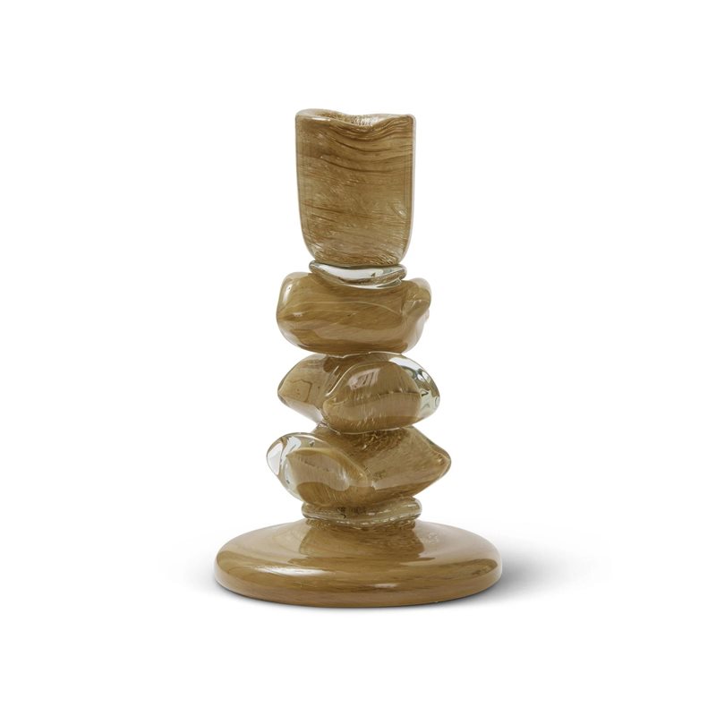 Carmella beige S Ljusstake 12x12x19.5 cm