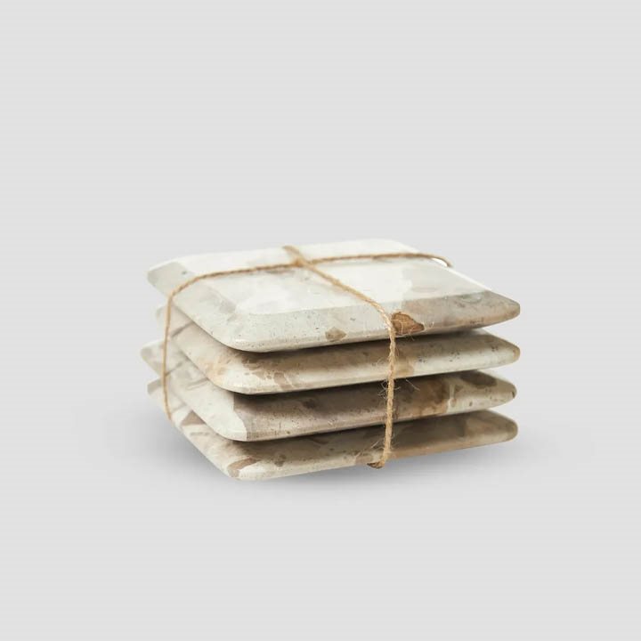 Marble Coaster 4-pack Underlägg 10x0.5x10 cm