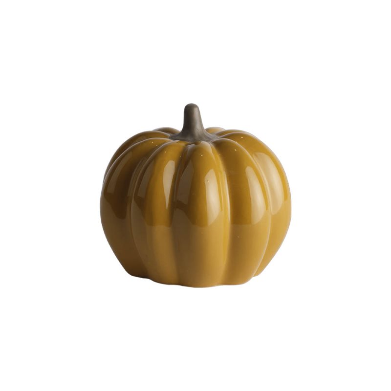 Pumpkin Dekoration Senapsgul 14 cm