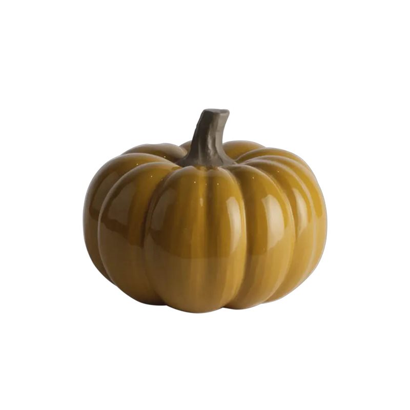 Pumpkin Dekoration Senapsgul 17,5 cm