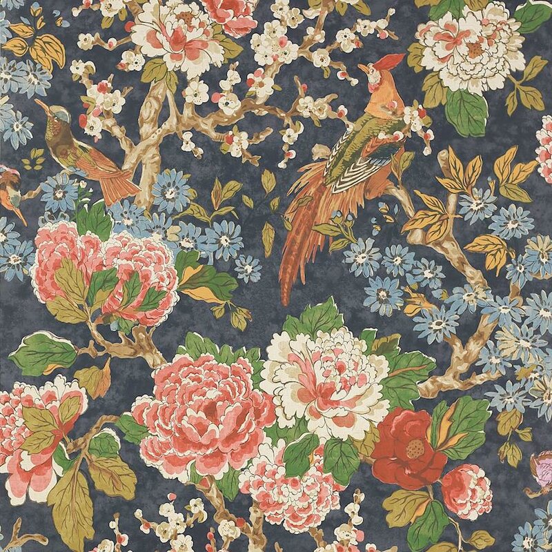 W7003-01-JARDINE-WALLPAPER-BY-COLEFAX-AND-FOWLER-Navy-Lasses-i-Ryd