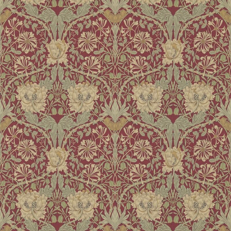 honeysuckle-and-tulip-morris-and-co-red-gold-wallpaper-214700-image01
