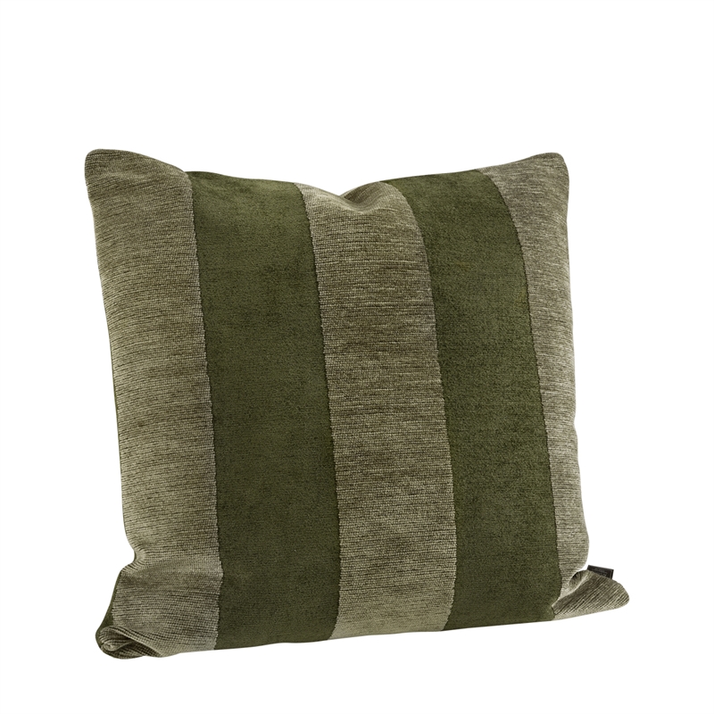 Kuddfodral Oleandra stripe military 50x50cm