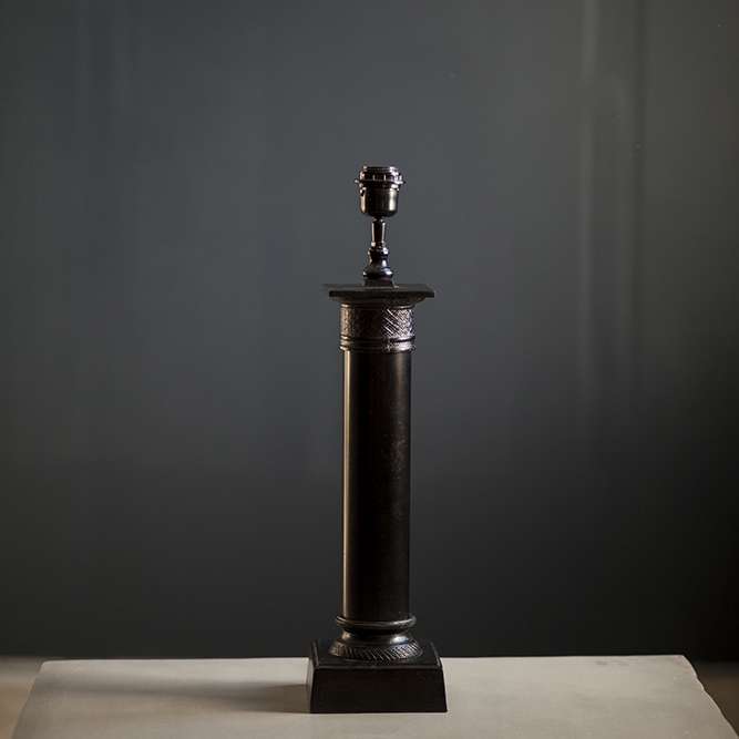 Lampfot antik svart 50 cm