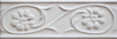 Pétalos dekorslist kakel Blanco Brillo 5x15 cm