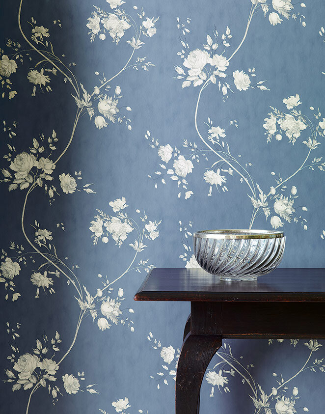 Darcy Sea Blue | Colefax and Fowler - Jardine Wallpaper | Köp billigt