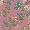 Botanical print dark pink