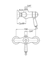 Oxford Duschblandare m. termostat krom 150cc